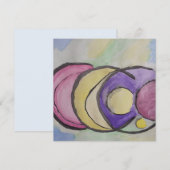 Planets Abstrakt Art Flat Grußkarte (Vorne/Hinten)
