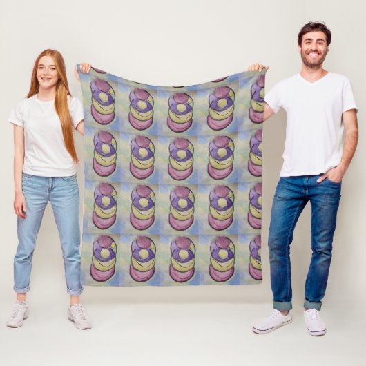 Planets Abstrakt Art Fleece Blanket (Beispiel)