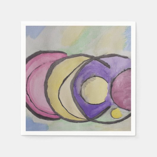 Planets Abstrakt Art Paper Napkins Serviette (Vorderseite)