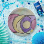 Planets Abstrakt Art Paper Plate Pappteller (Party)