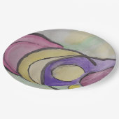 Planets Abstrakt Art Paper Plate Pappteller (Schrägansicht)