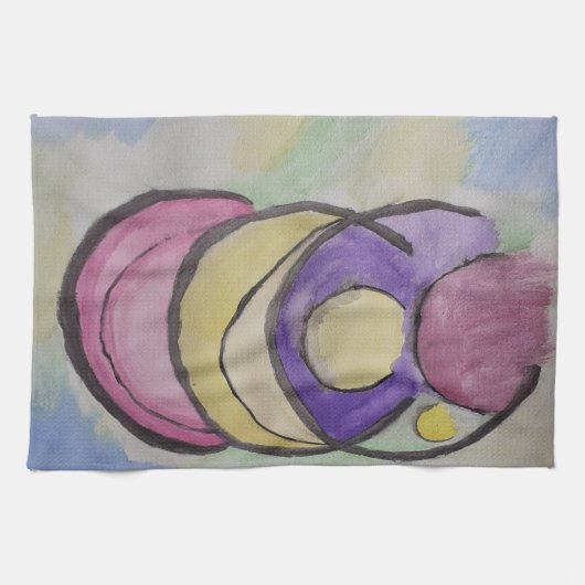 Planets Abstrakt Art Teetuch Geschirrtuch (Horizontal)