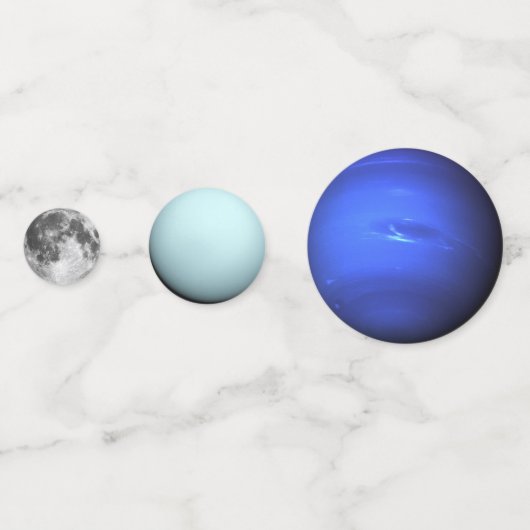 Planets Earth Moon Jupiter Mars Neptune Uranus Konfetti (Rückseiten)