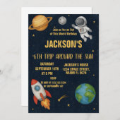 Planets Explorer-Party einladen Einladung (Vorne/Hinten)