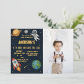 Planets Explorer-Party einladen Einladung (Stehend Vorderseite)