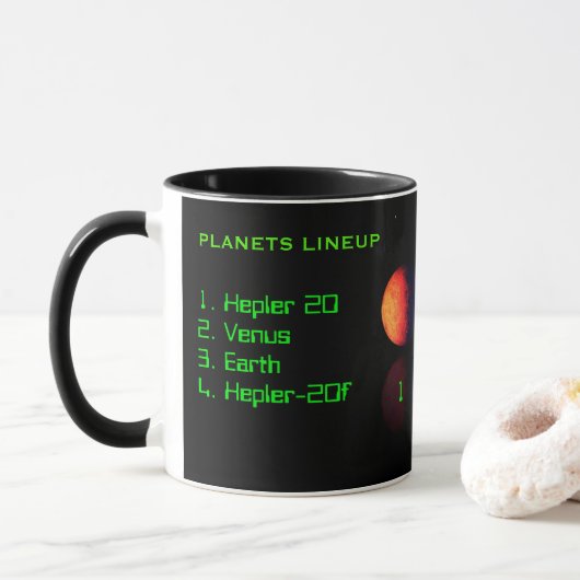 PLANETS-Lineup veranschaulicht die Tasse der Probe (Mit Donut)
