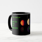 PLANETS-Lineup veranschaulicht die Tasse der Probe (Vorderseite Links)