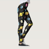 Planets Moons Galaxy Muster Leggings (Rechts)