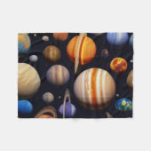 Planets Muster Klein Fleecedecke (Vorderseite (Horizontal))