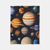 Planets Muster Klein Fleecedecke (Vorderseite)