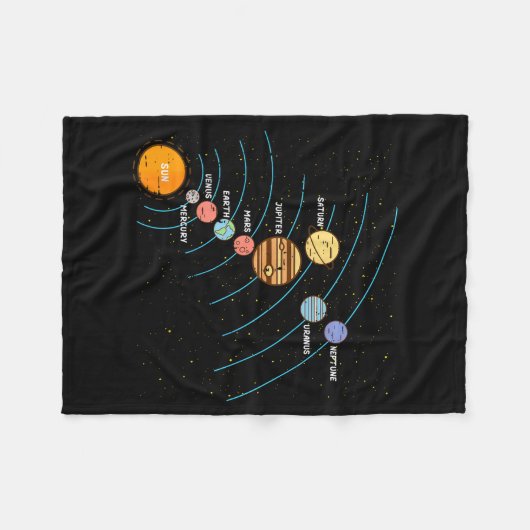 Planets Orbit Solar System Galaxy Science Women Ki Fleecedecke (Vorderseite (Horizontal))