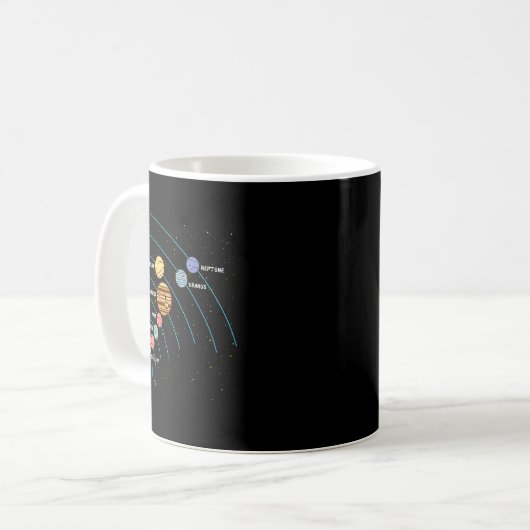 Planets Orbit Solar System Galaxy Science Women Ki Kaffeetasse (Vorderseite Links)