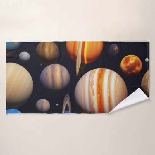 Planets Pattern Badehandtuch (Badehandtuch)