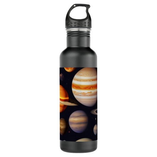 Planets Pattern Edelstahlflasche (Vorderseite)