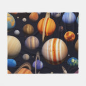 Planets Pattern Fleecedecke (Vorderseite (Horizontal))