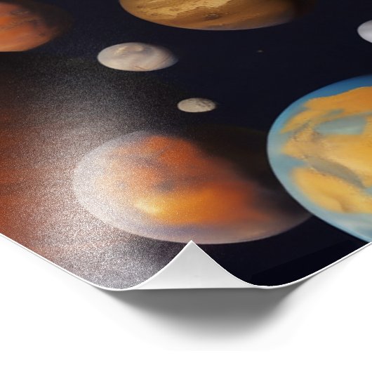 Planets Pattern Fotodruck (Ecke)