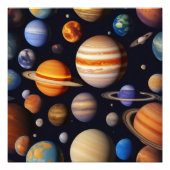 Planets Pattern Fotodruck (Vorne)