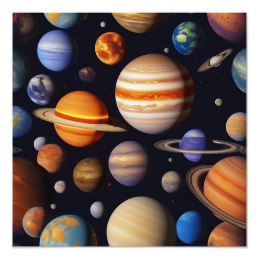 Planets Pattern Fotodruck (Vorne)