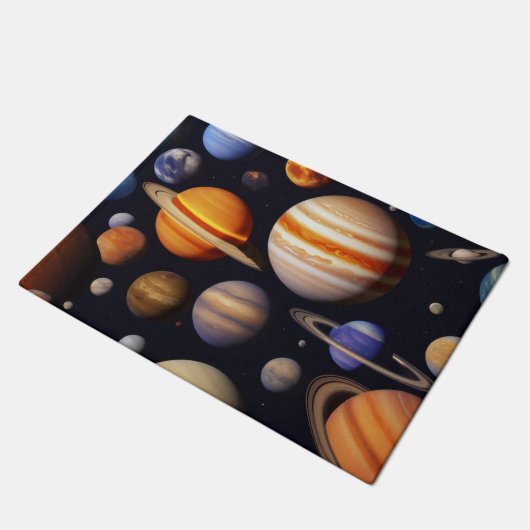Planets Pattern Fußmatte (Schrägansicht)