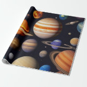 Planets Pattern Geschenkpapier (Ungerollt)