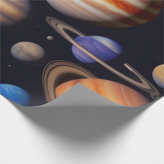 Planets Pattern Geschenkpapier (Ecke)