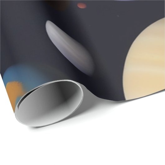 Planets Pattern Geschenkpapier (Rolleneckpunkt)