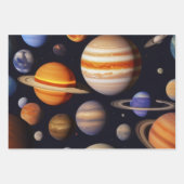 Planets Pattern Geschenkpapier Set (Vorderseite 3)