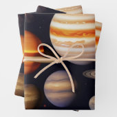 Planets Pattern Geschenkpapier Set (Beispiel)