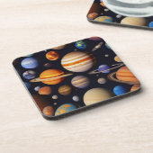 Planets Pattern Getränkeuntersetzer (Linke Seite)