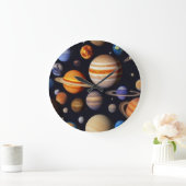 Planets Pattern Große Wanduhr (Zuhause)