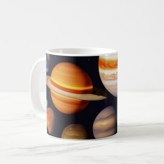 Planets Pattern Kaffeetasse (Vorderseite Links)