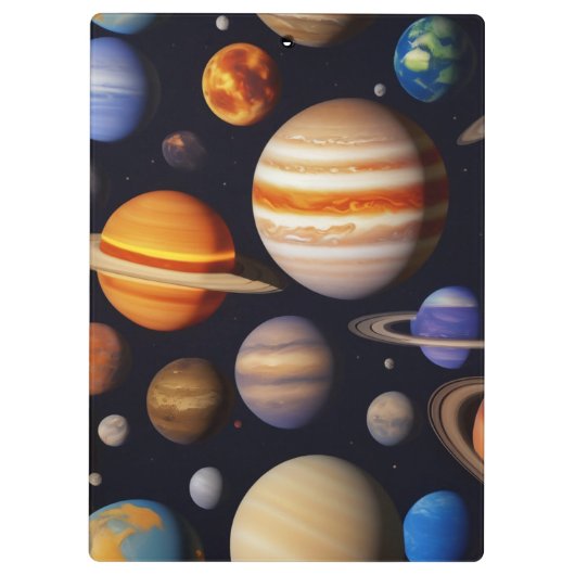 Planets Pattern Klemmbrett (Rückseite)