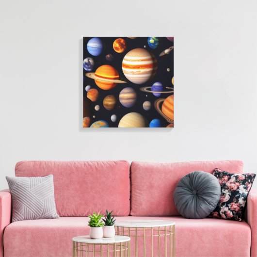 Planets Pattern Leinwanddruck (Insitu (Wohnzimmer))