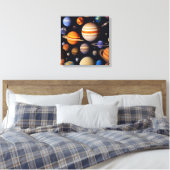 Planets Pattern Leinwanddruck (Insitu (Schlafzimmer))