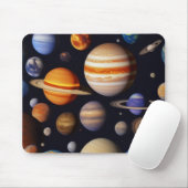 Planets Pattern Mousepad (Mit Mouse)