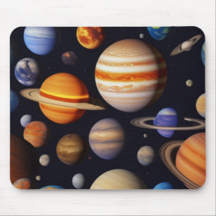 Planets Pattern Mousepad