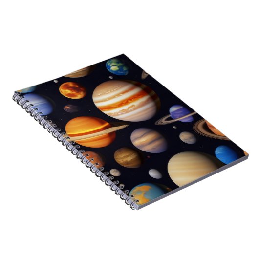 Planets Pattern Notizblock (Rechte Seite)