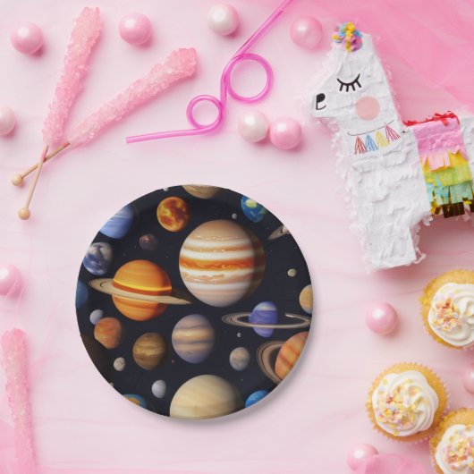 Planets Pattern Pappteller (Party)