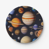 Planets Pattern Pappteller (Vorderseite)