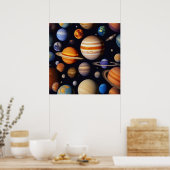 Planets Pattern Poster (Küche)