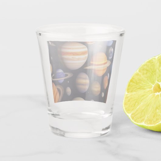 Planets Pattern Schnapsglas (Rückseite)
