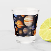 Planets Pattern Schnapsglas (Vorderseite)