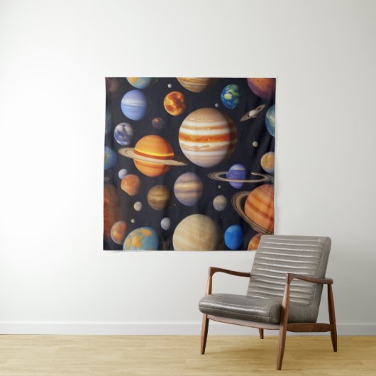 Planets Pattern Wandteppich (Beispiel)