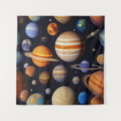 Planets Pattern Wandteppich (Vorderseite)