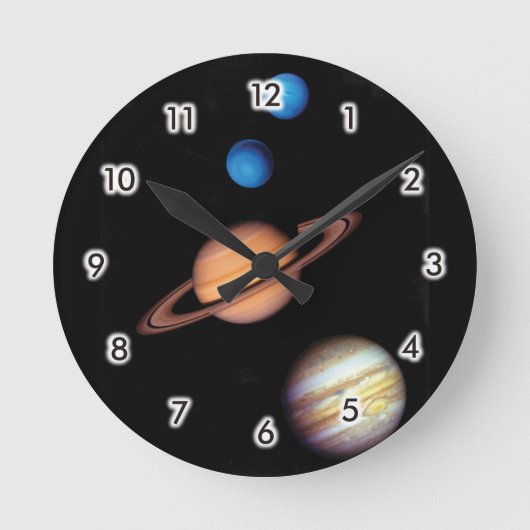 Planets Runde Wanduhr (Vorderseite)
