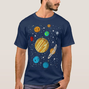 Planets Scientist Universe Astronomie Weltraumwiss T-Shirt