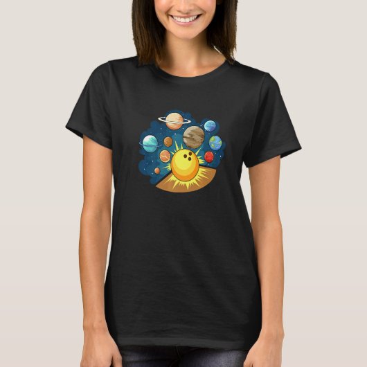 Planets Skittles Bowling for Bowler T-Shirt (Vorderseite)