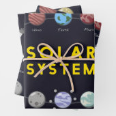 Planets Solar System Astronaut Graphic 3-Piece Geschenkpapier Set (Beispiel)