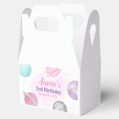 Planets Space Pink Birthday Gefälligkeitsbox Geschenkschachtel (Geöffnet)