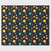 Planets Stars Astronomiekonstellationen Geschenkpapier (Flach)